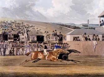 Día del Derby en Epsom, 1828